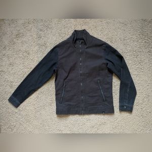 NWT prAna Men's "Rezen" Denim/Jean Jacket Size Medium - Charcoal Grey/Gray